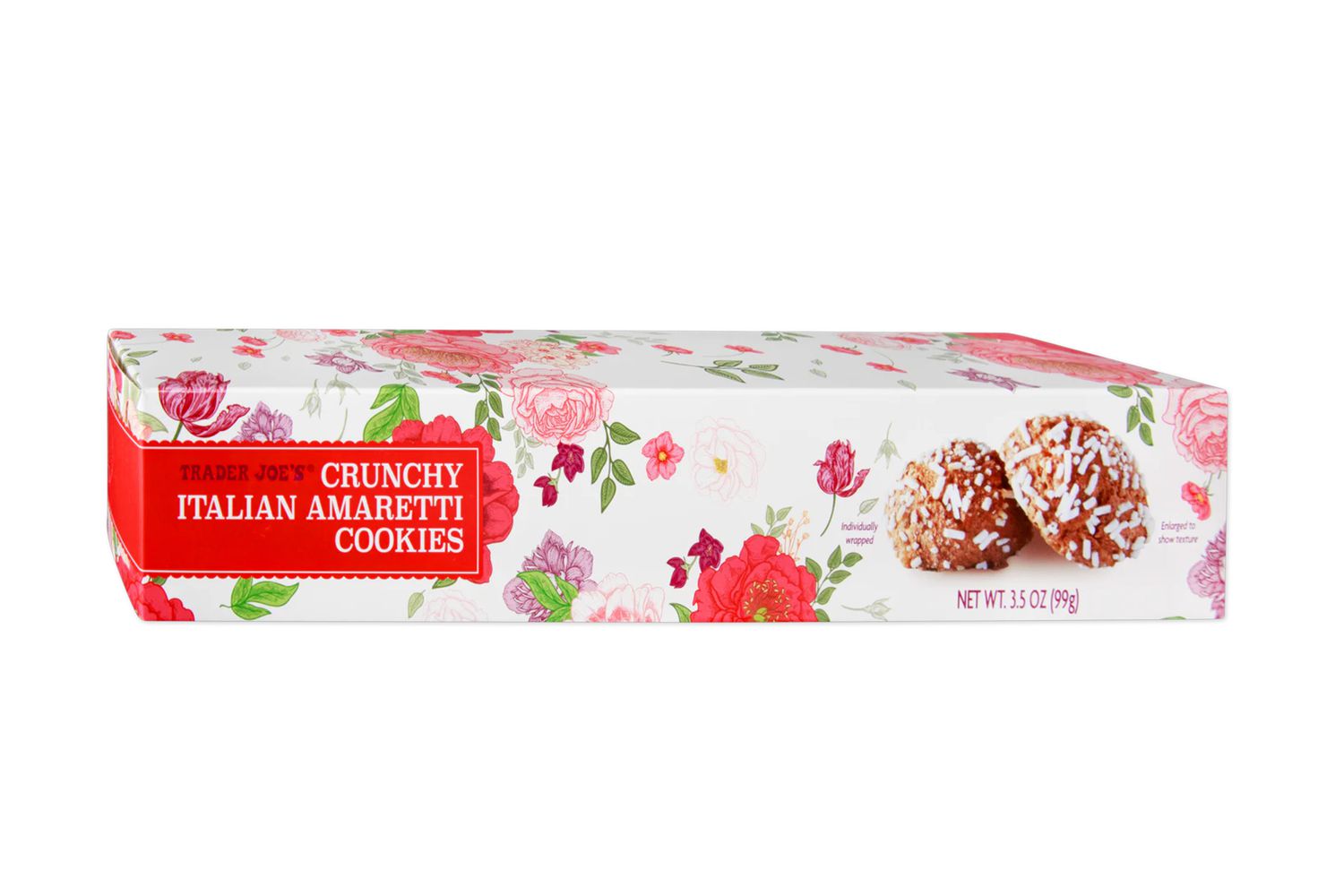 Trader Joe's box of Crunchy Italian Amaretti Cookies