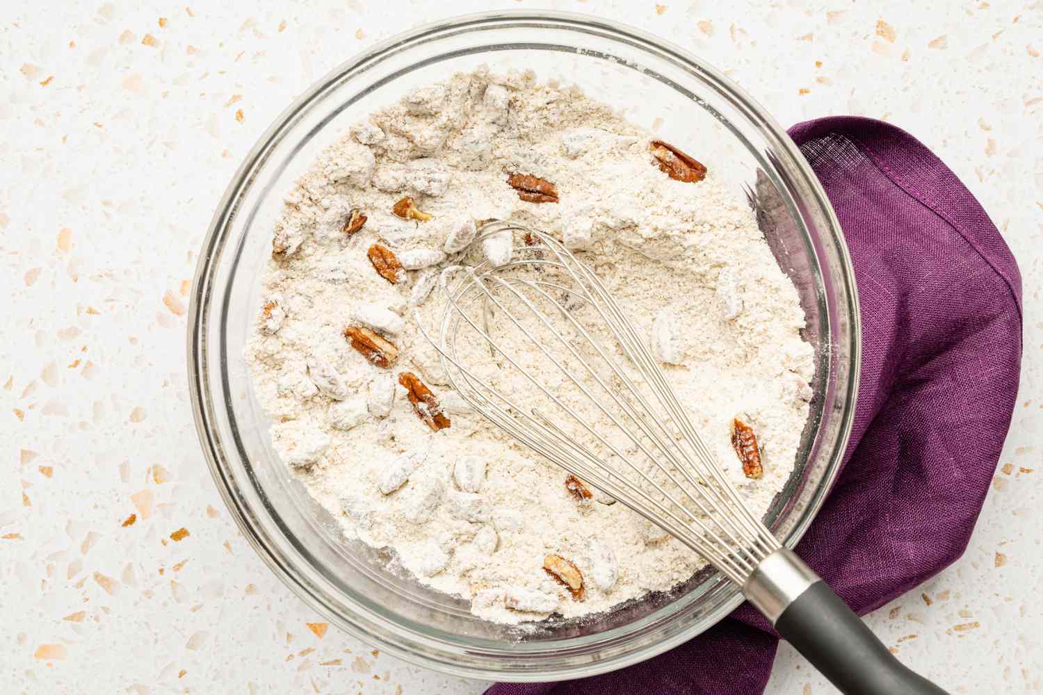 Banana Pecan Bread With Caramelized White Chocolate Sorghum Glaze Dry Ingredients Whisked Together