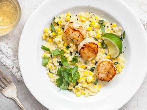 Seared Scallops with Summer Vegetables