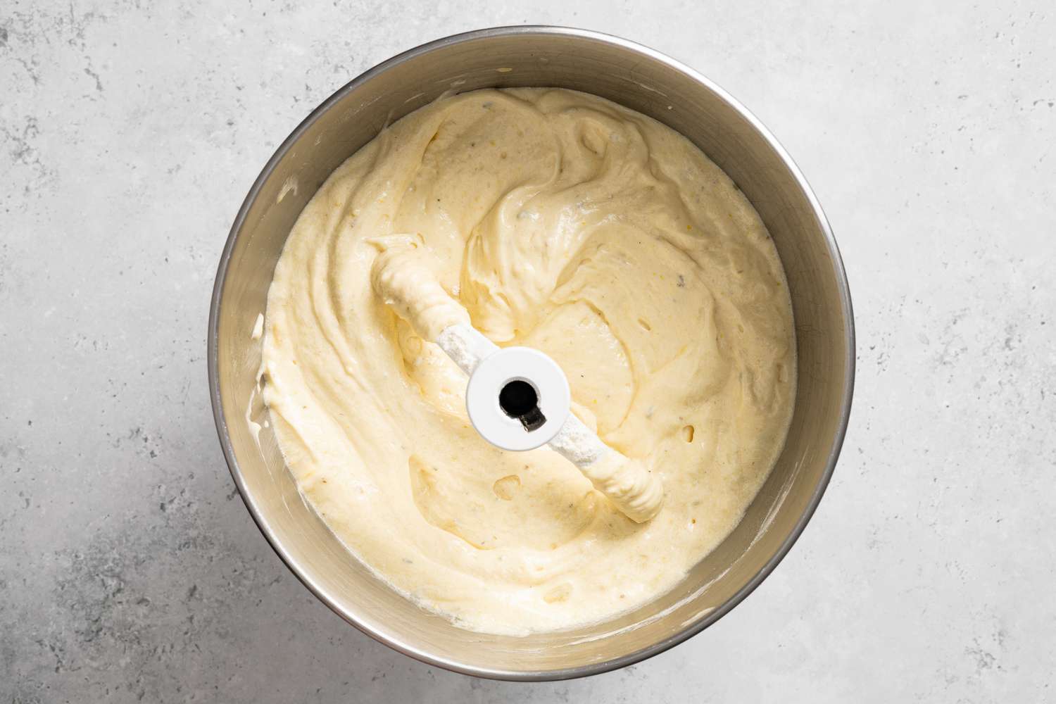 Lemon Lavender Cake Batter in Bowl 