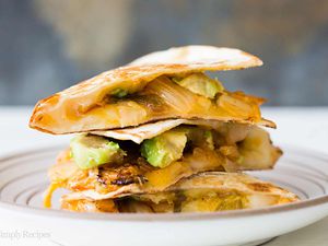 Kimchi Avocado Quesadillas