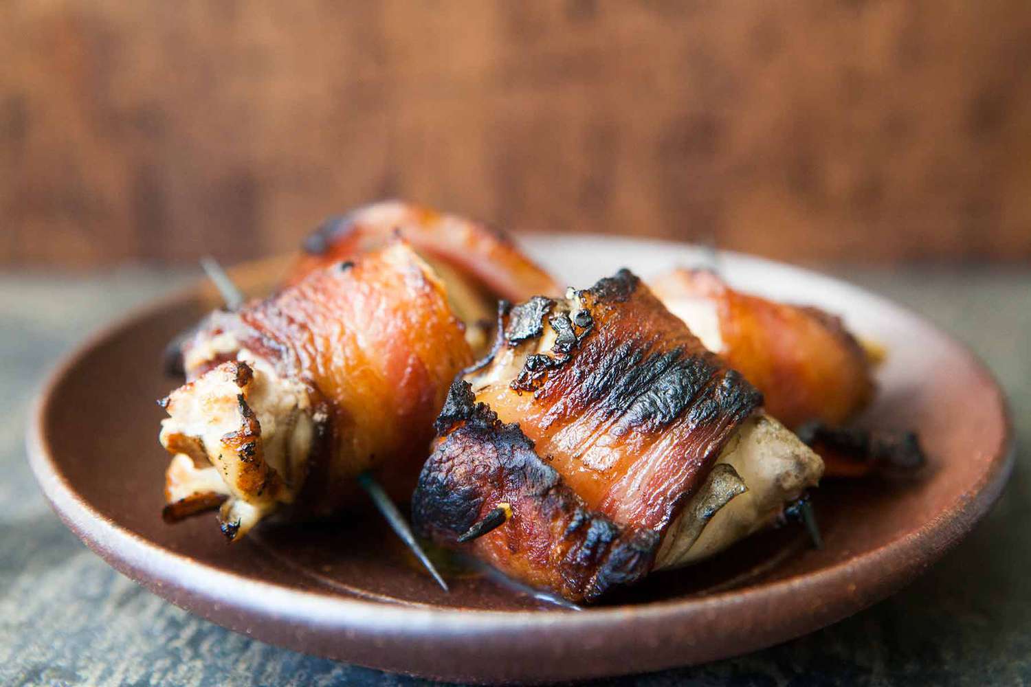 A small plate of angels on horseback