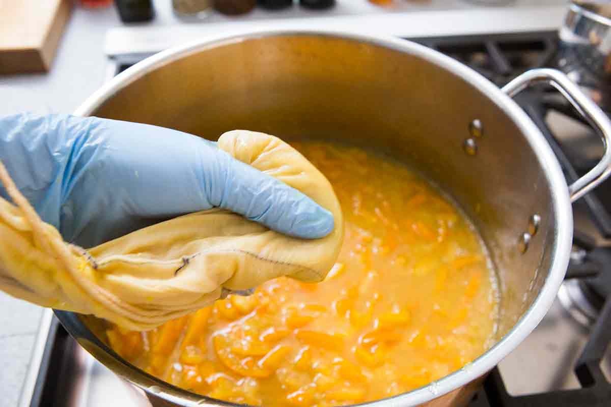 squeeze the pectin bag