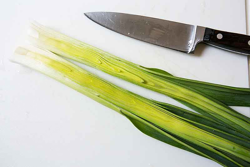 Best Potato Leek Soup slice the leeks lengthwise