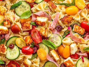 pasta salad (close-up) 