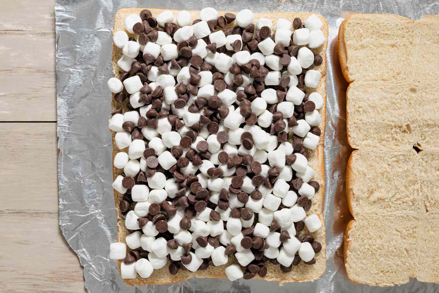 Another Layer of Chocolate Chips Added to the Marshmallows for Grilled S'mores Sliders Recipe