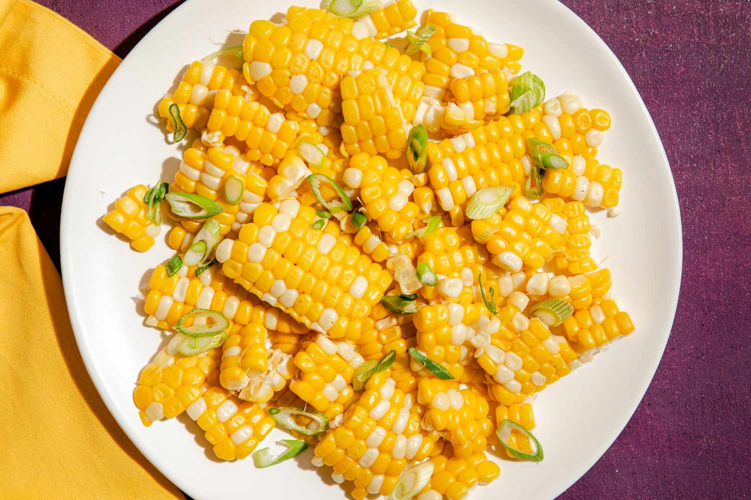 corn salad on a plate