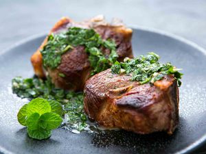 lamb chops with mint chimichurri