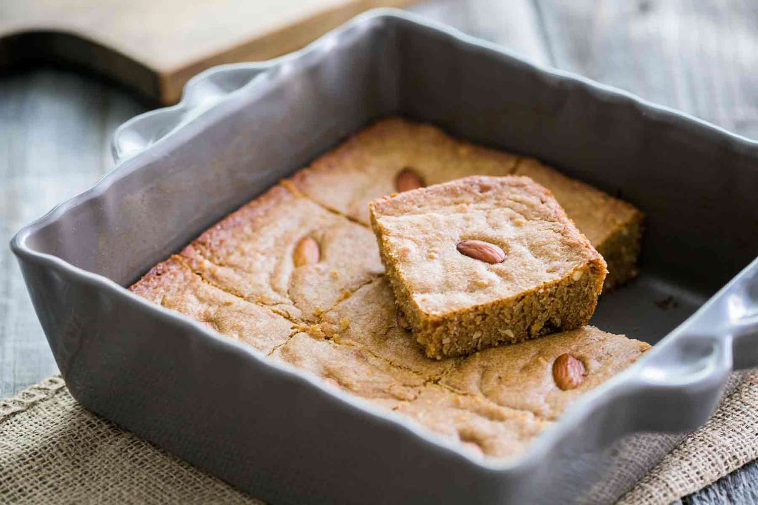 almond squares, blondies