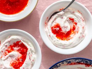 2 servings of Summer Berry Fool in bowls