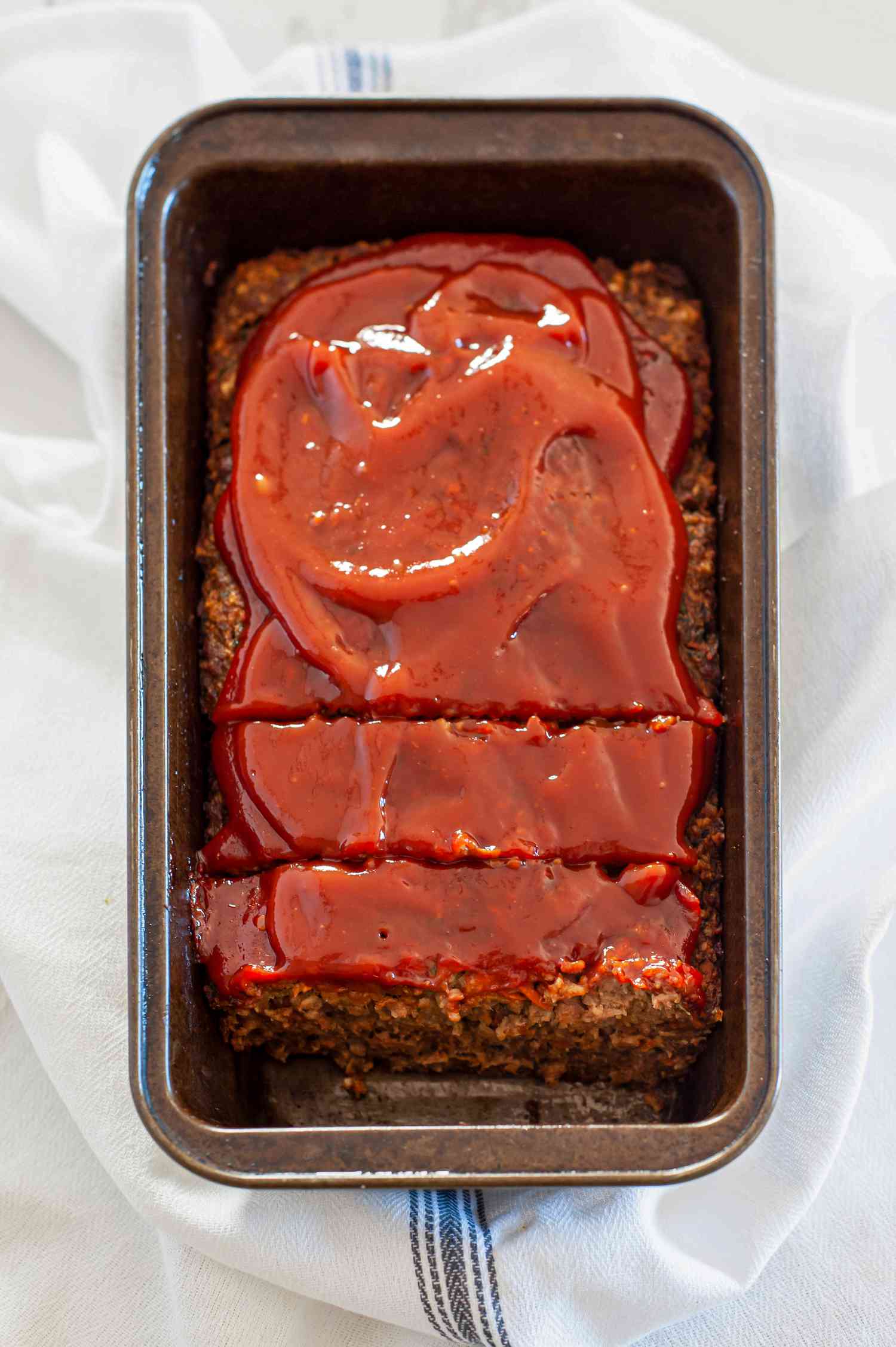 Vegetarian Meatloaf in a Baking Pan