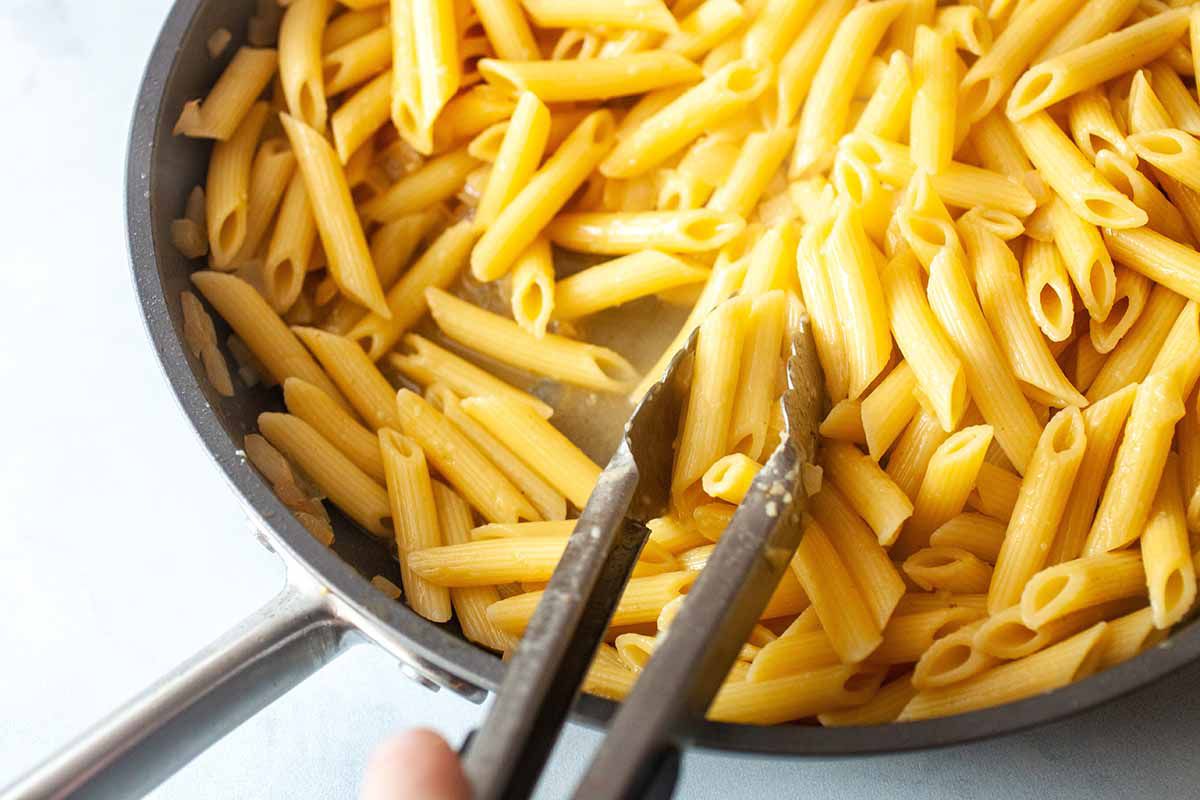 Chicken Piccata Recipe with Pasta toss the pasta in the sauce
