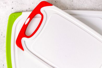 Cutting boards on the counter 