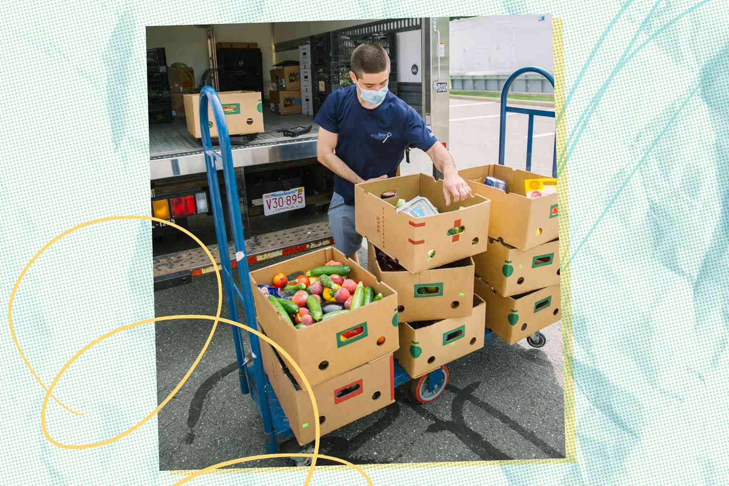 Person packing up a truck