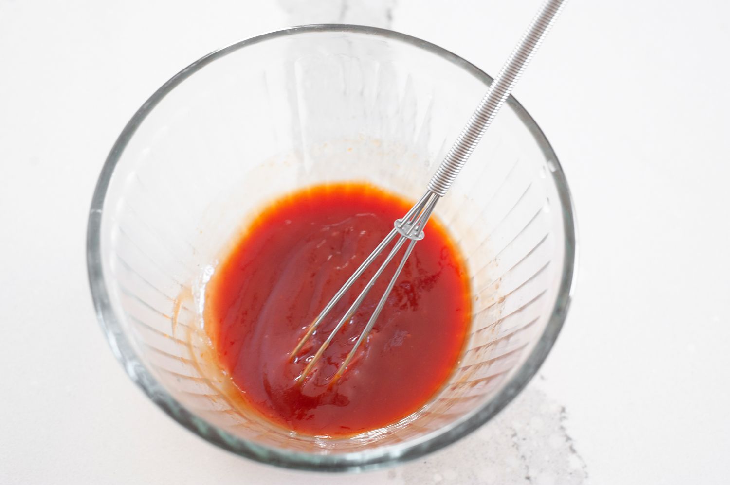 Vegetarian Meatloaf Sauce Whisked Together in a Bowl