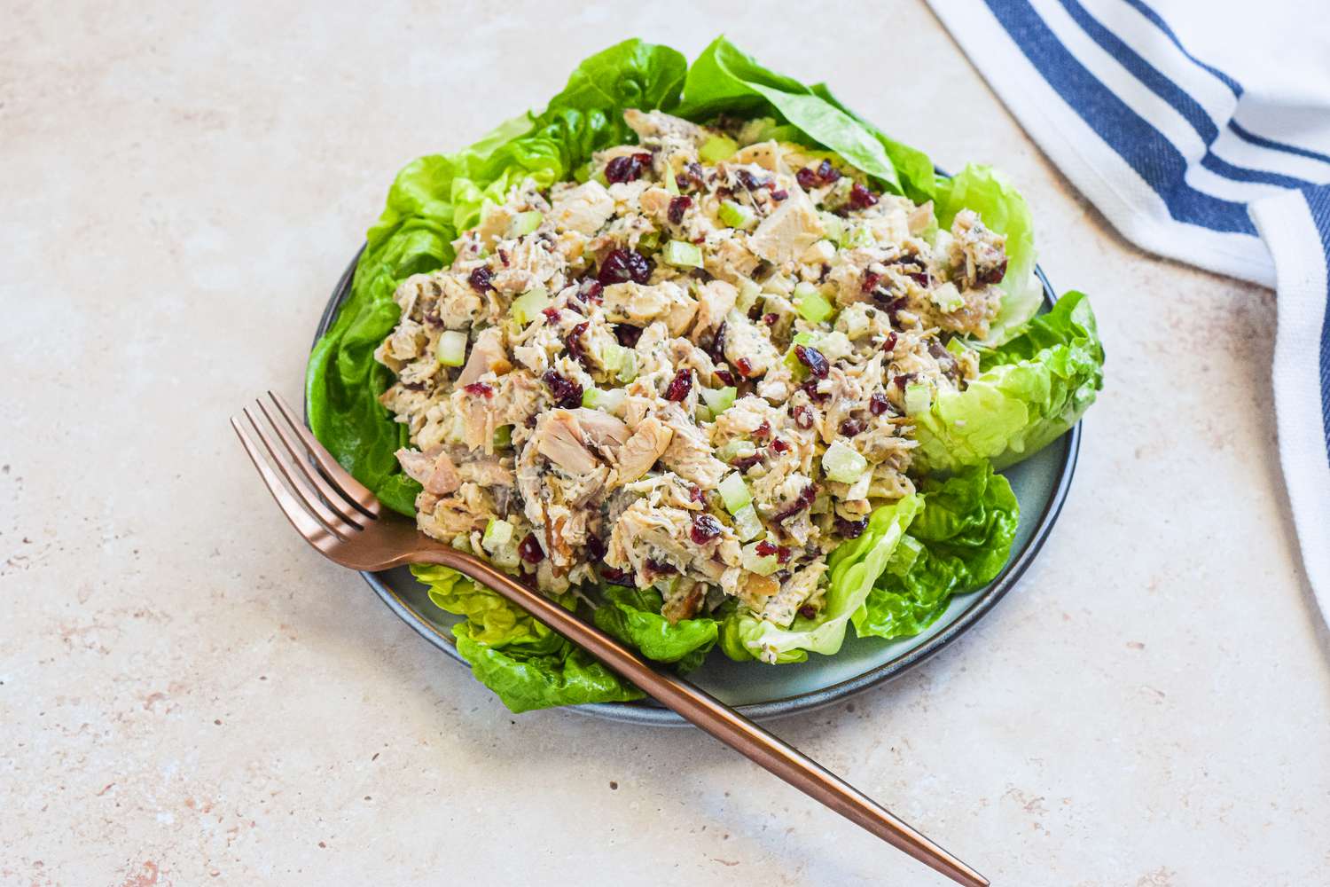 Plate of Tarragon Chicken Salad