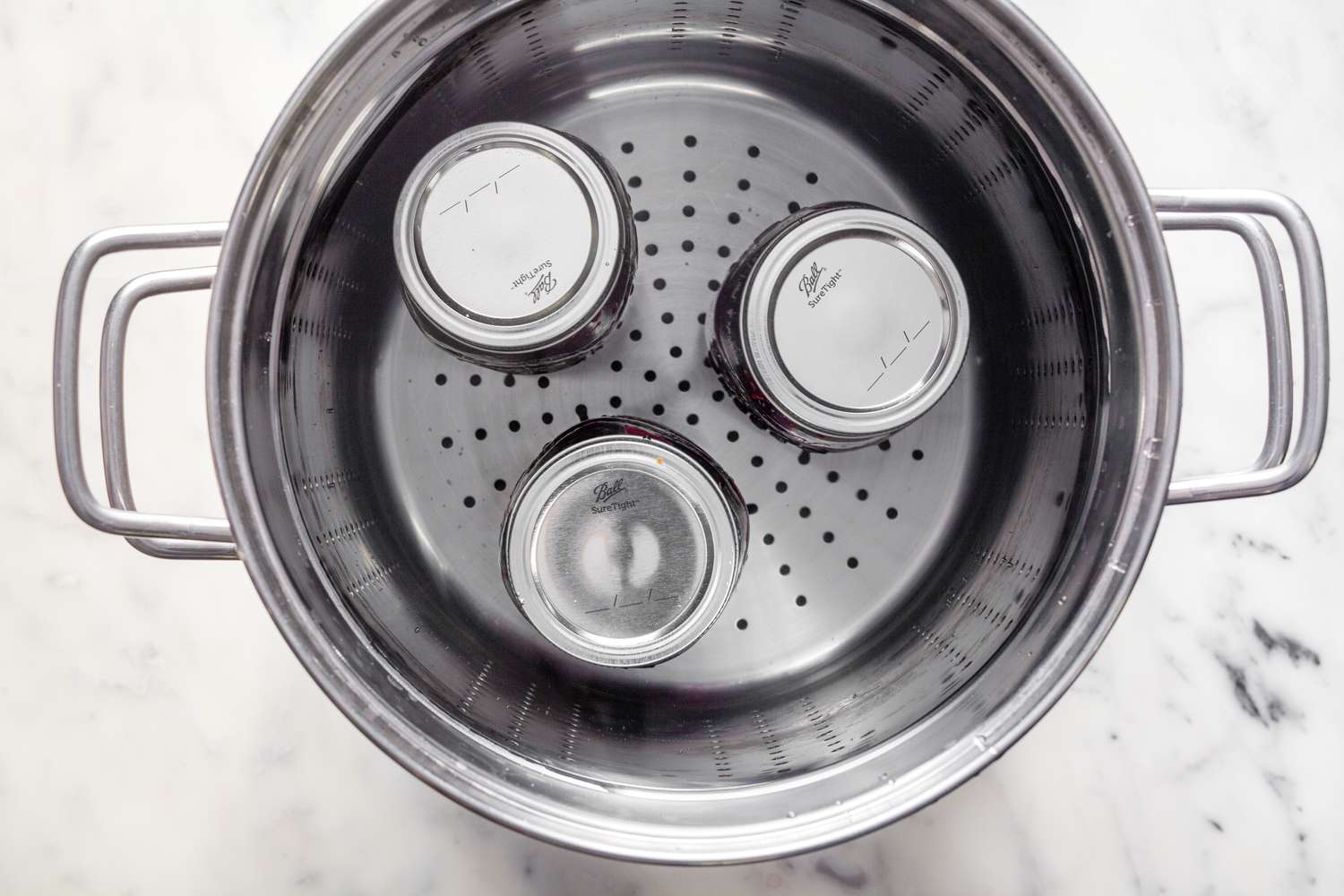 Jars of Beet Chutney in Water