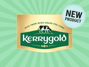 Kerrygold logo with a badge indicating a new product