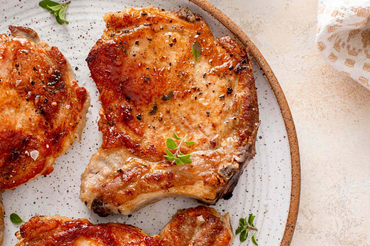 pork chops on a plate