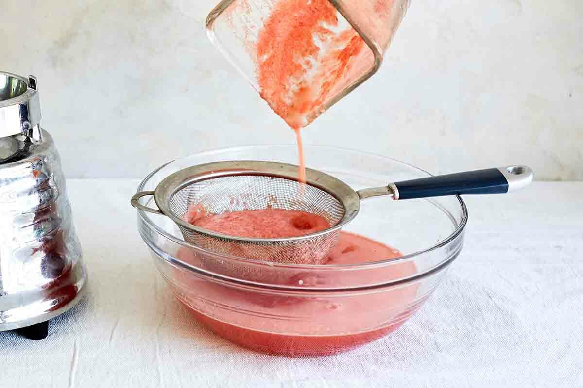 Watermelon margarita for a crowd strain the puree