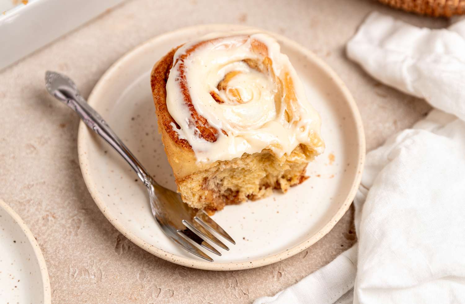 Apple Cinnamon Roll on a Small Plate 