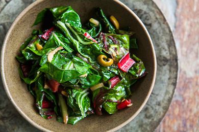 Swiss Chard with Olives