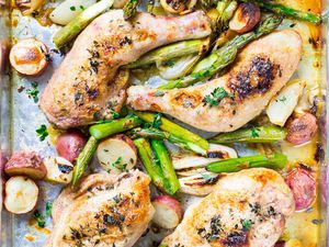 Sheet Pan Chicken with Asparagus and Potatoes