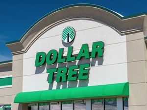 Facade of a Dollar Tree store with its logo and storefront displayed prominently