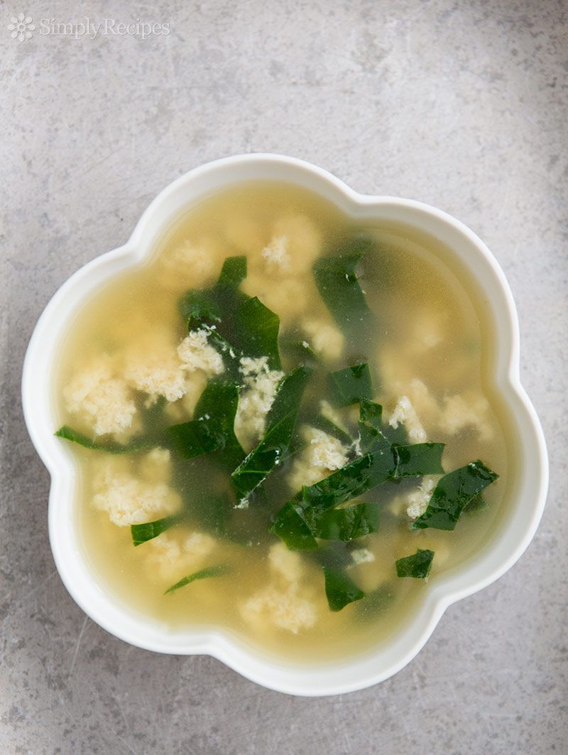 A bowl of Italian egg drop soup