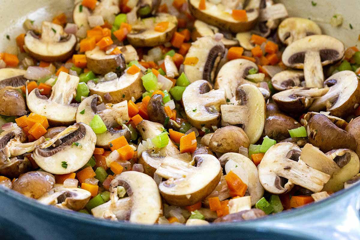 Vegetable pot pie filling.