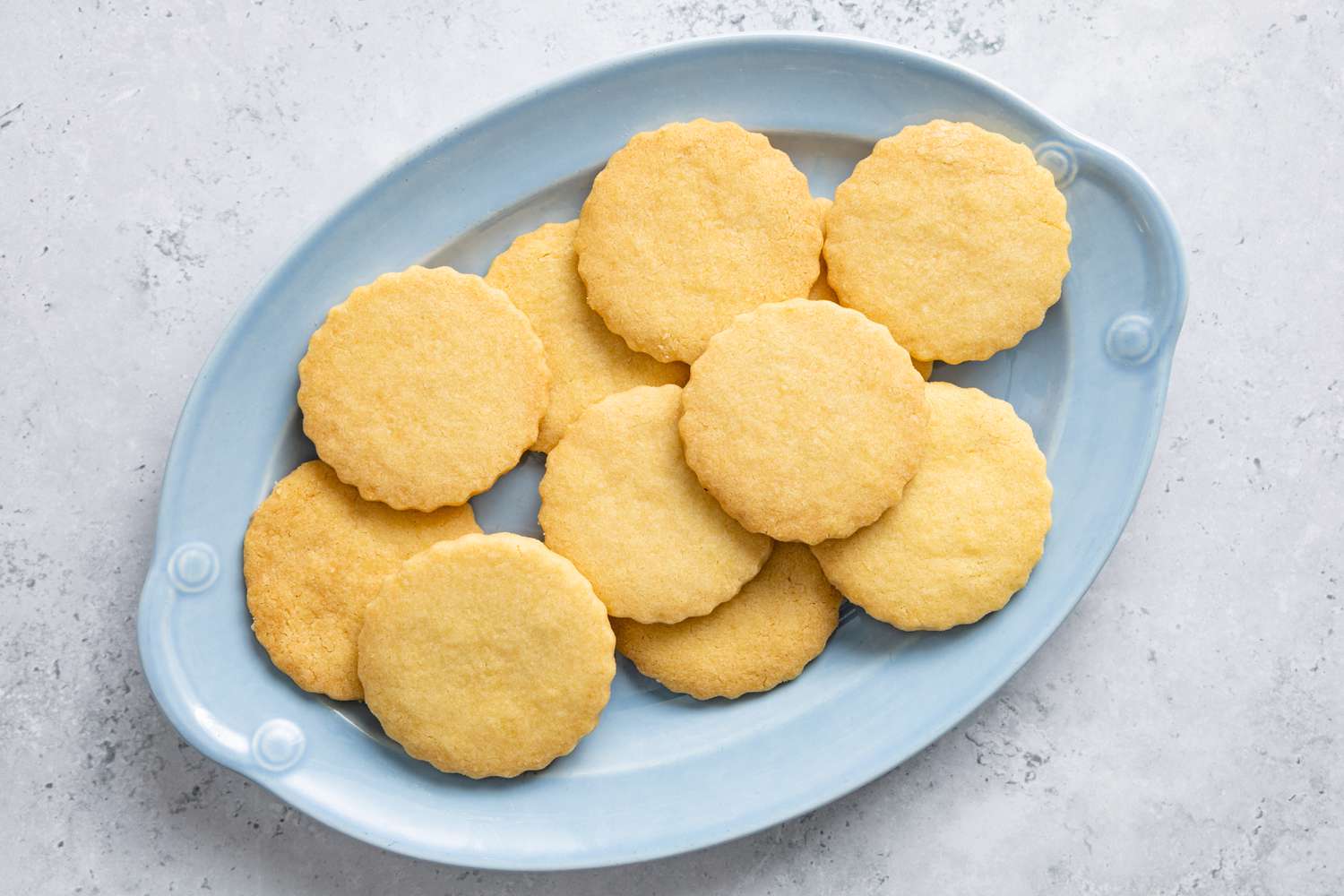 Classic Shortbread Cookies on a Platter