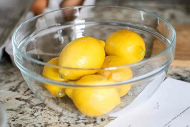 Lemon Curd Recipe lemons in a bowl