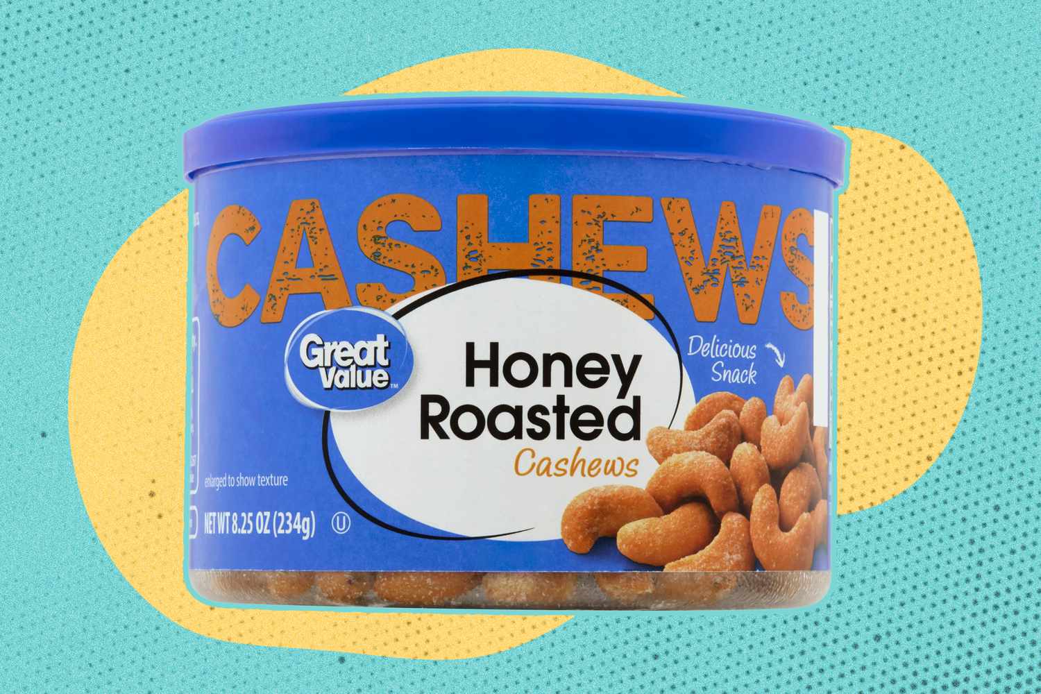 Can of Great Value Honey Roasted Cashews