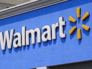 Walmart store exterior with its logo prominently displayed
