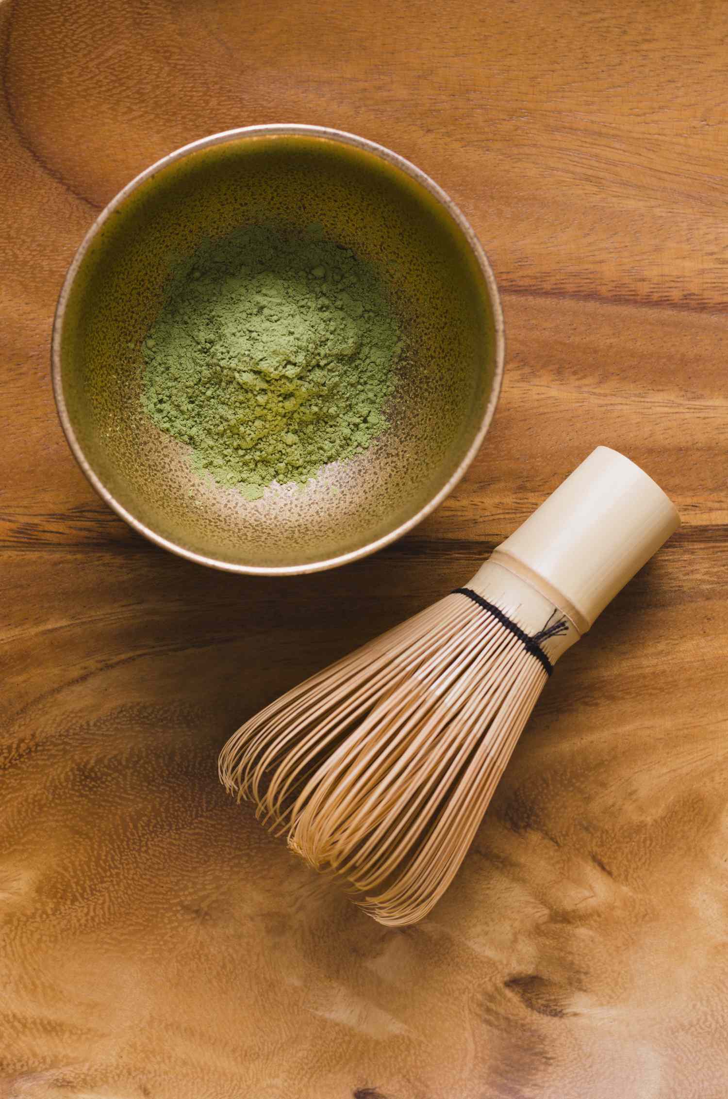 Green Matcha Tea Leaves