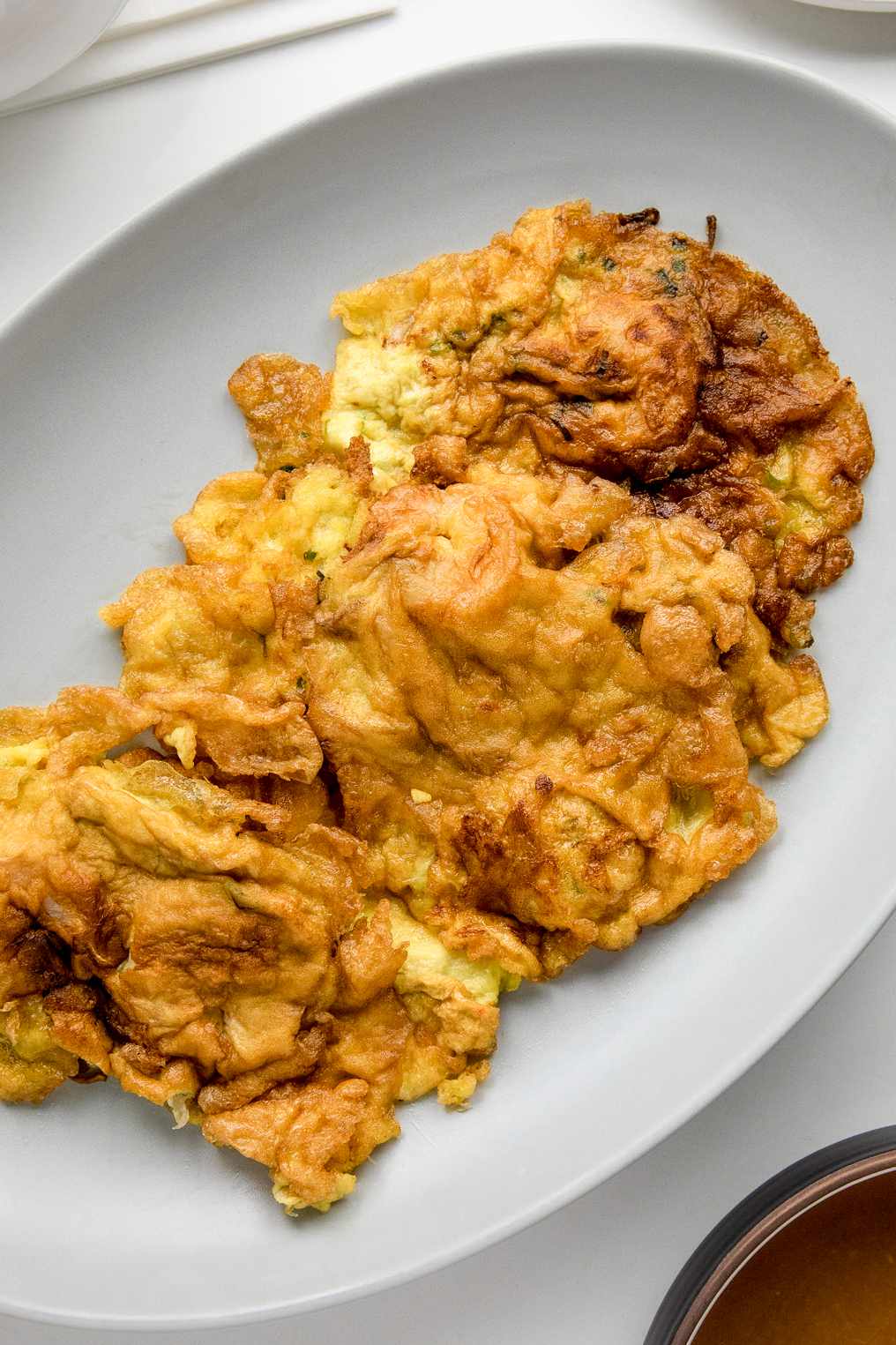 Egg Foo Young on a Platter