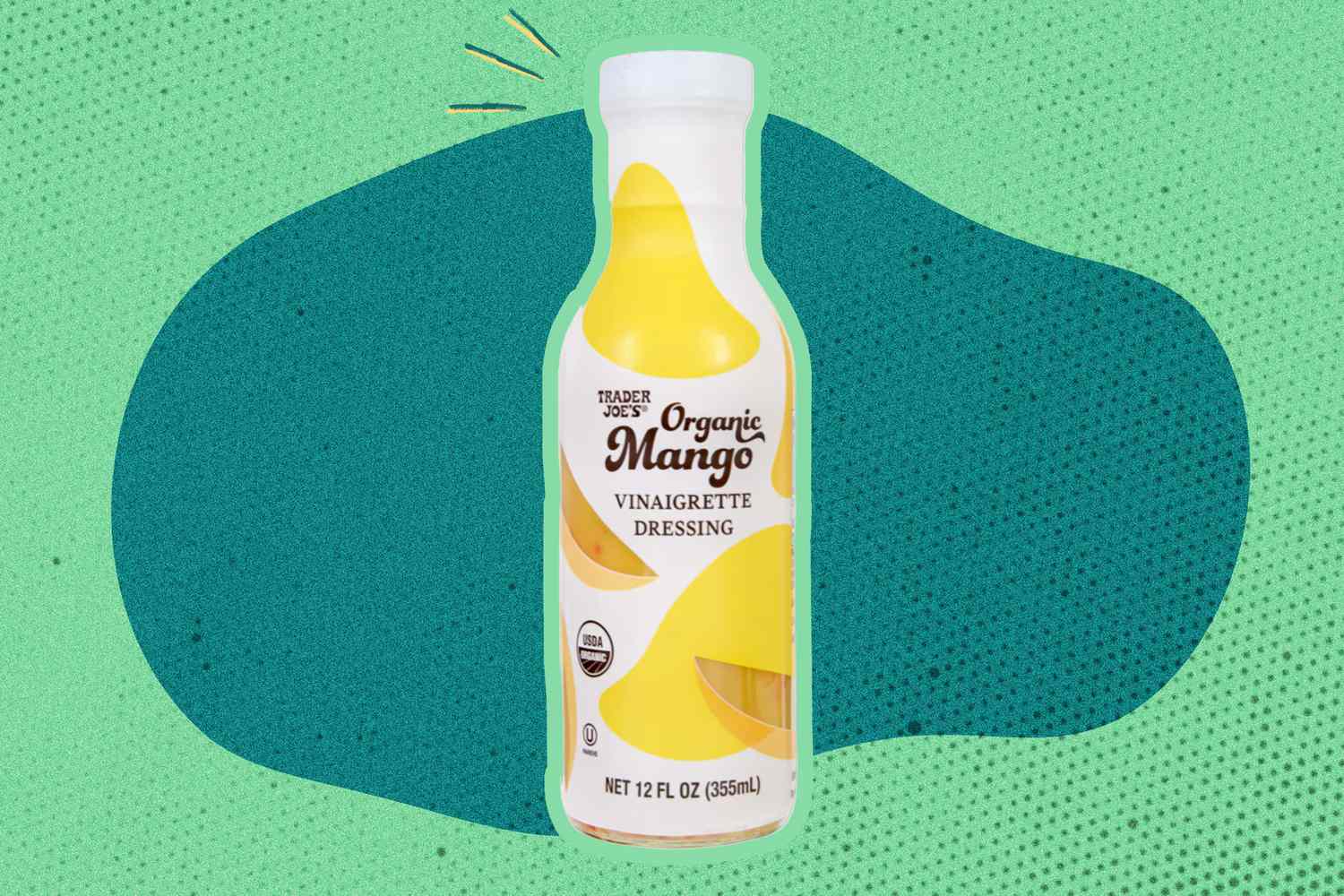 bottle of trader joe's mango vinaigrette