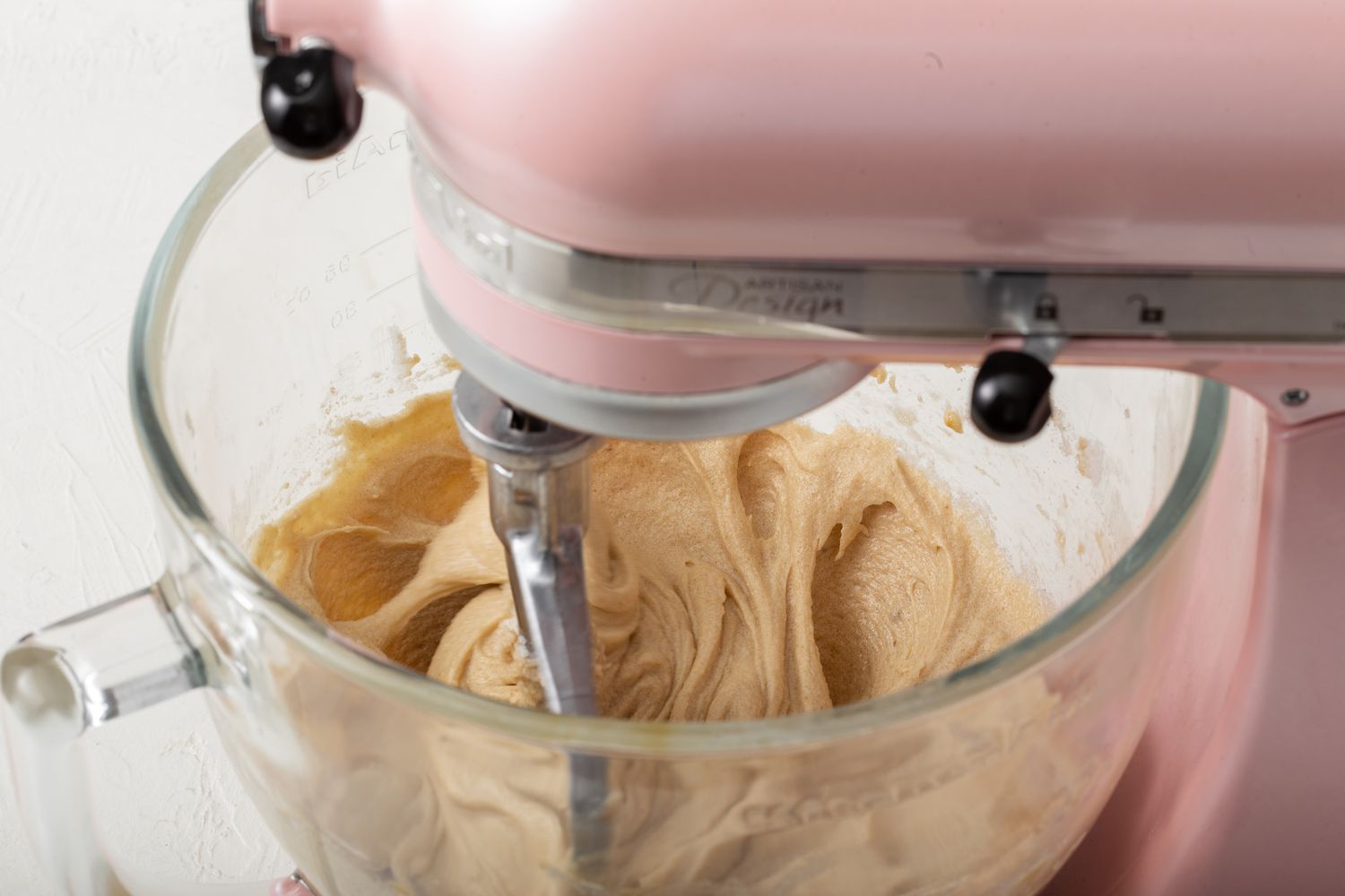 Mixing the dough for oatmeal cookies 