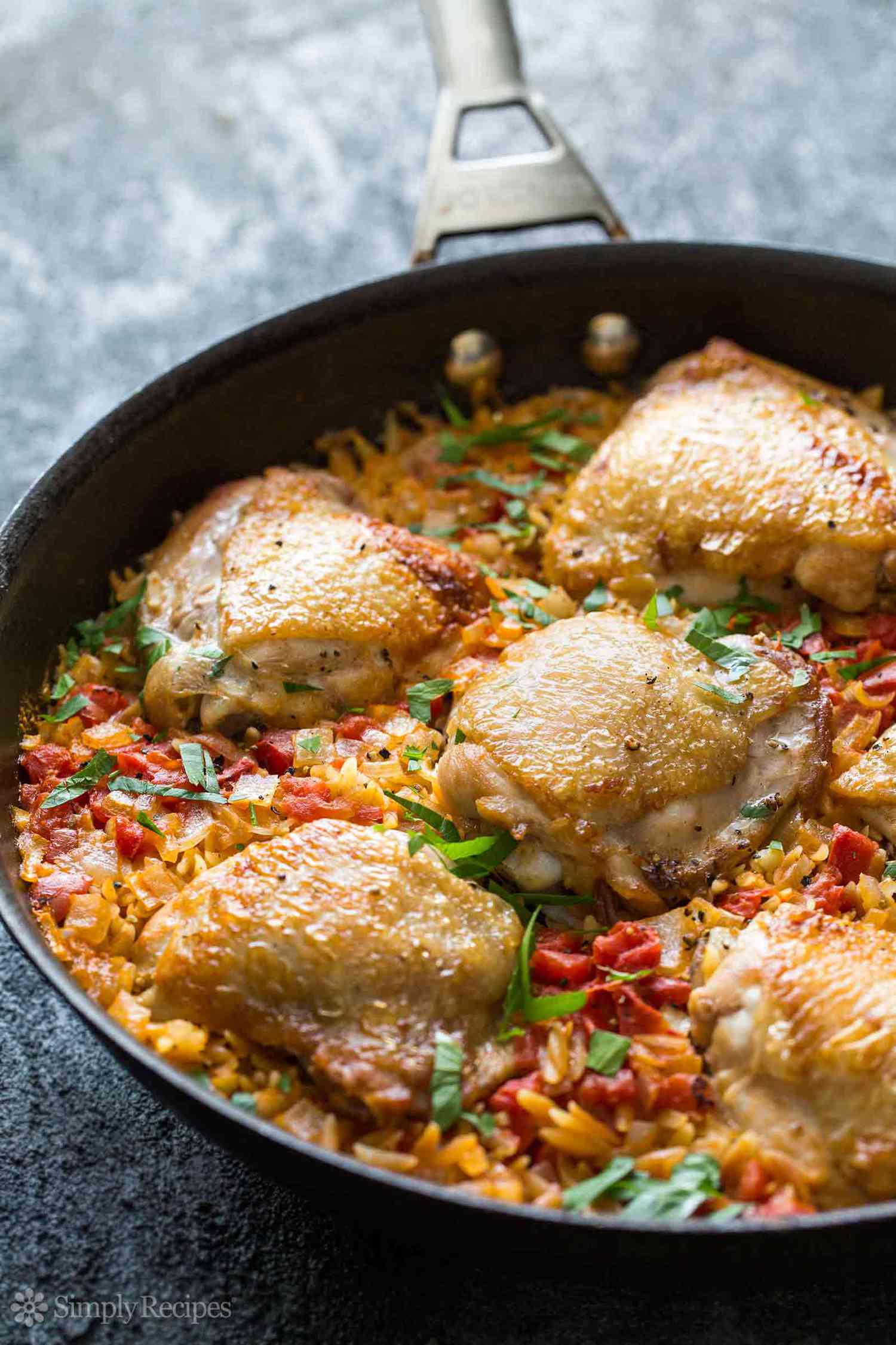 Skillet Chicken and Orzo