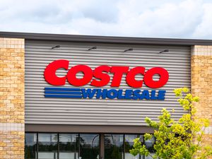 Costco warehouse storefront with logo