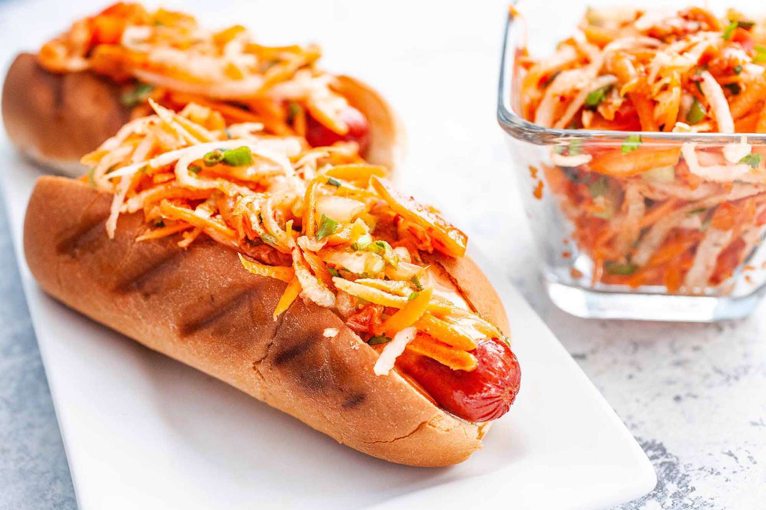 Hot Dogs with Kimchi and Gochujang