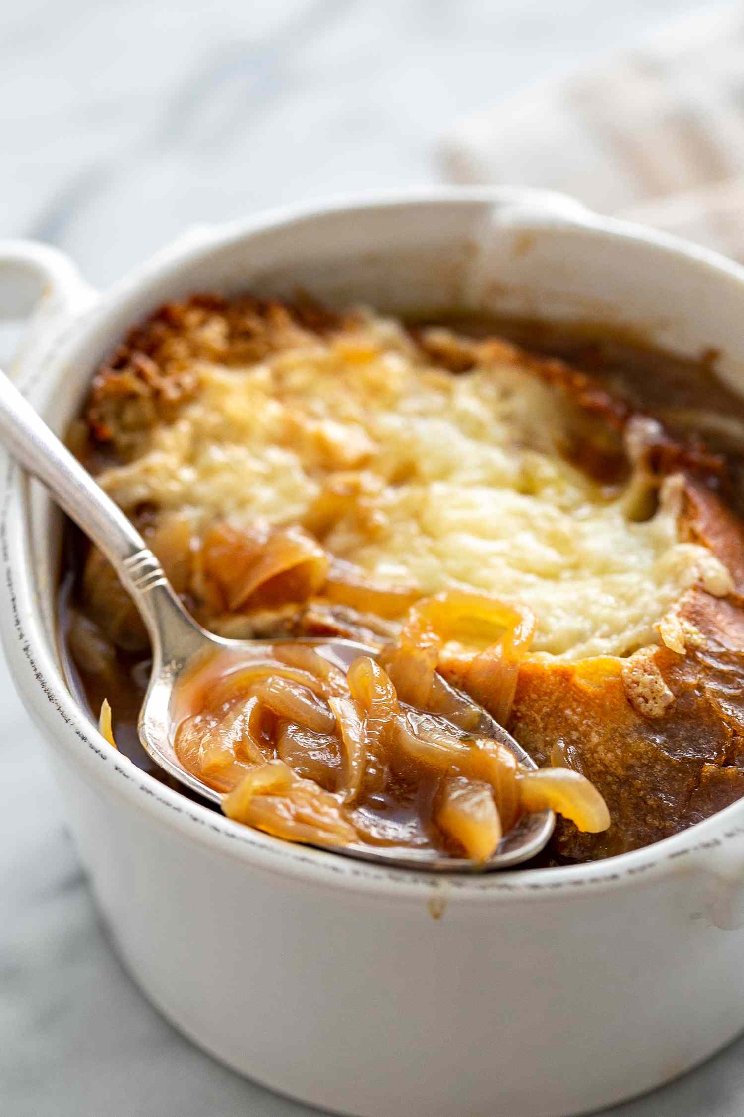 French Onion Soup in a bowl