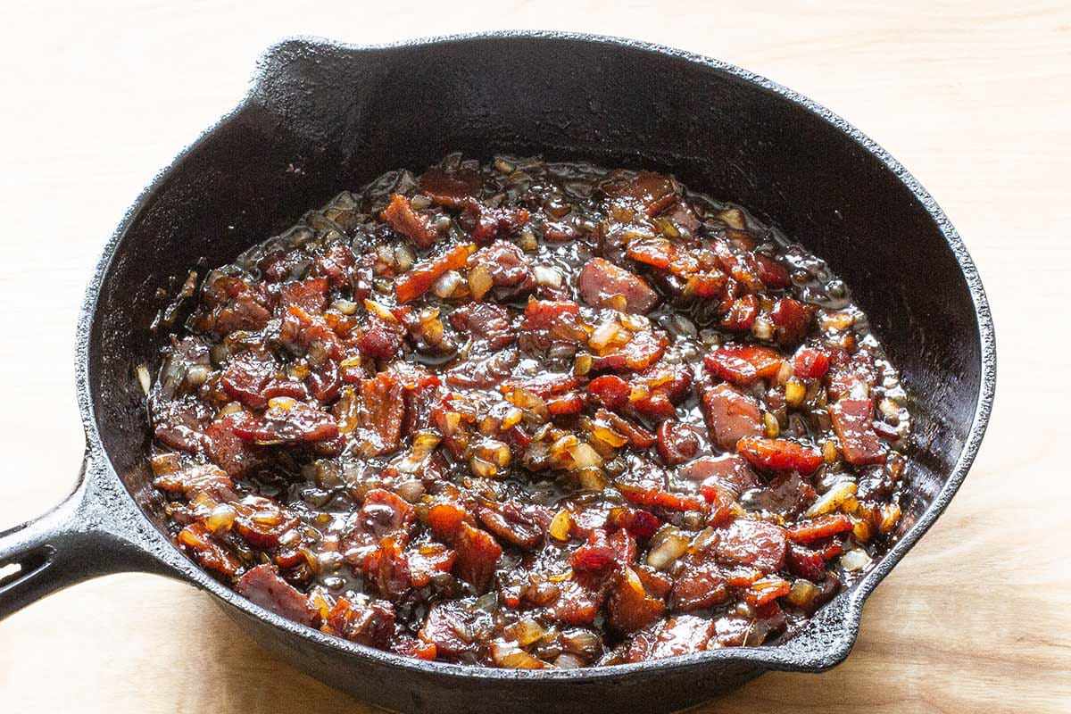 Best Bacon Jam Recipe cook the onions and garlic