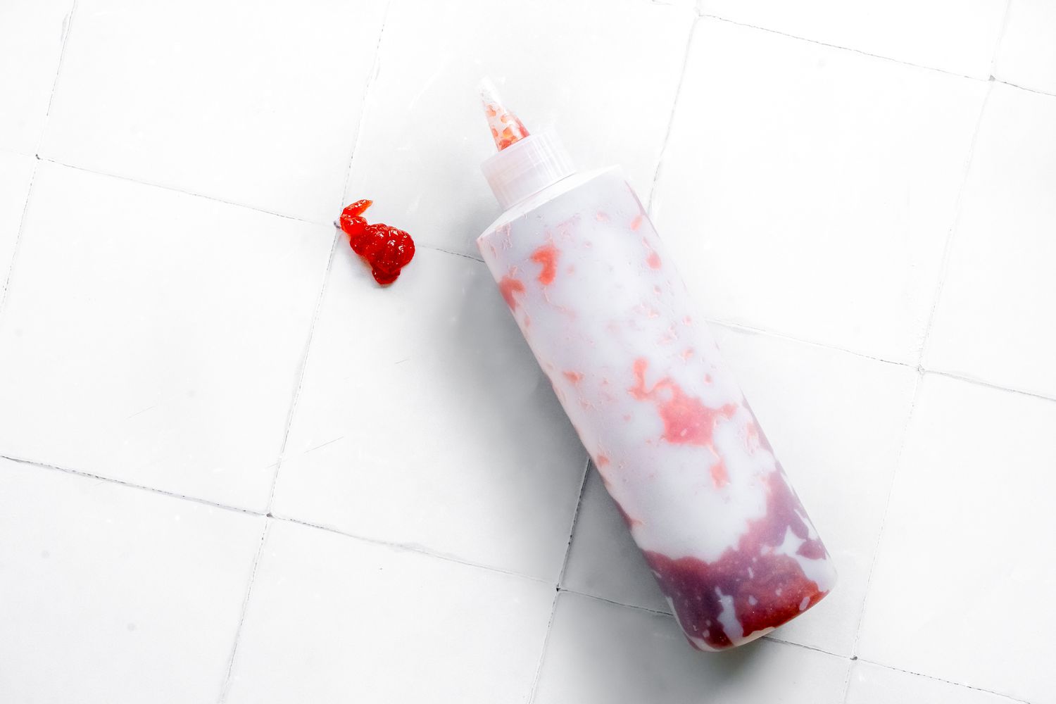 Sufganiyot (Israeli Jelly Donuts) Jam Filling Added to a Squeeze Bottle