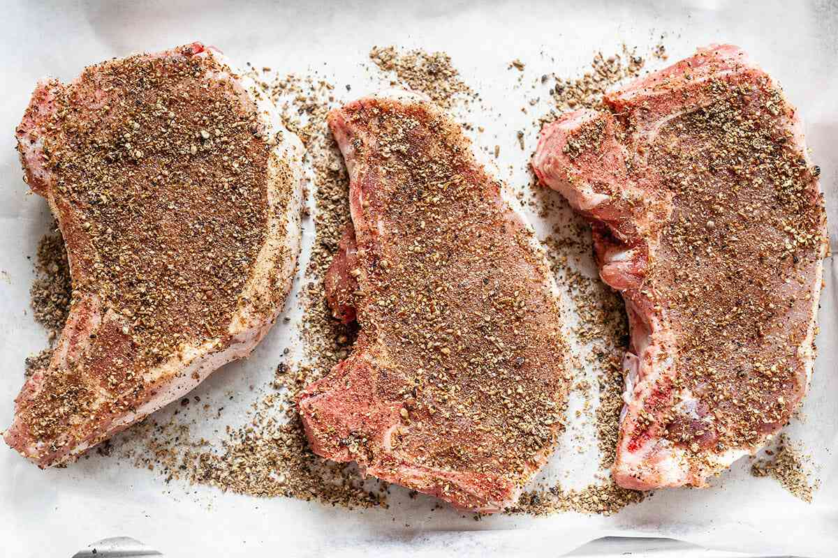Pork Chops rub the chops