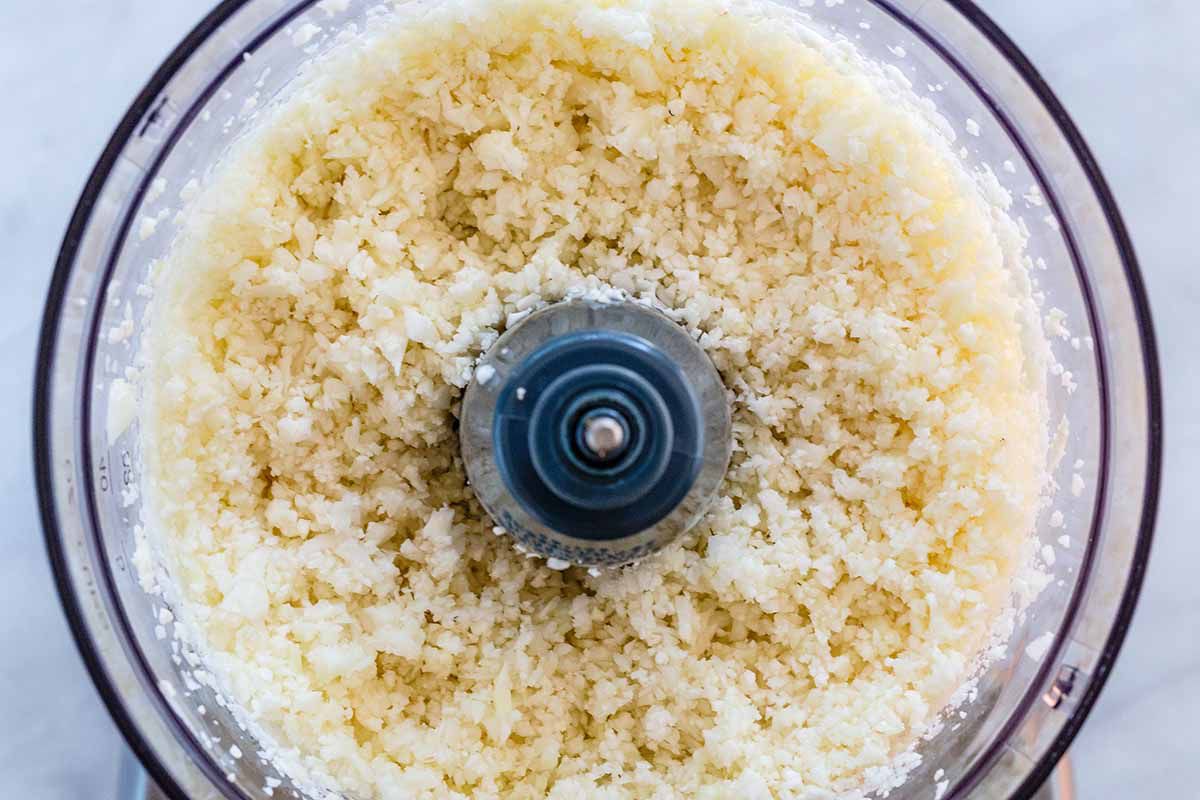 Cauliflower Rice Recipe process the cauliflower