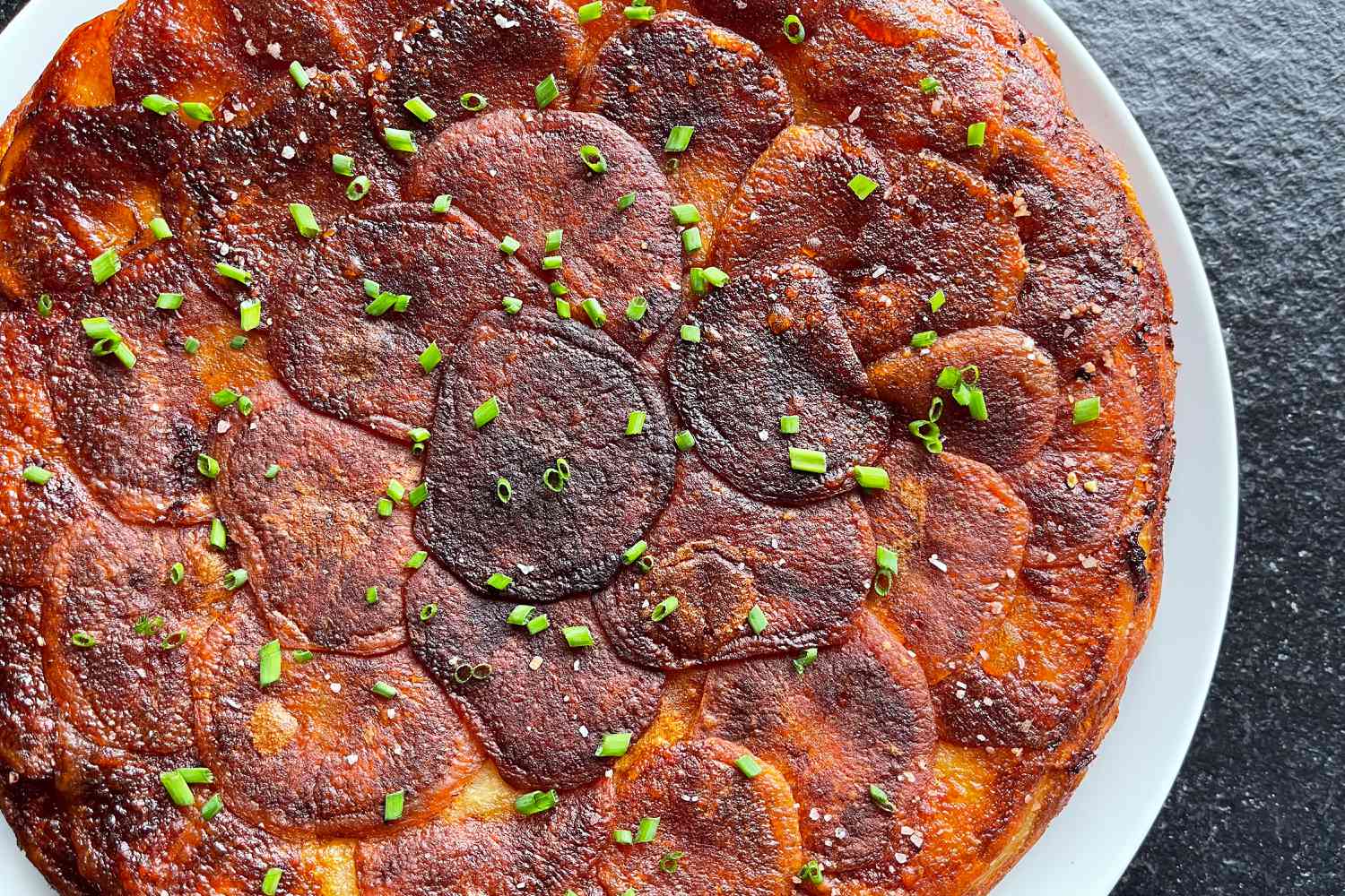 overhead view of Julia Child's Pommes Anna