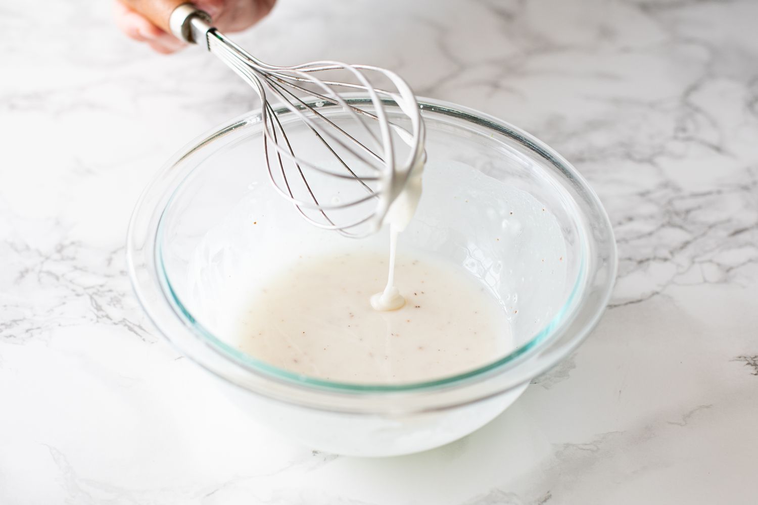 Glaze Whisked in a Bowl for Zucchini Carrot Bread 