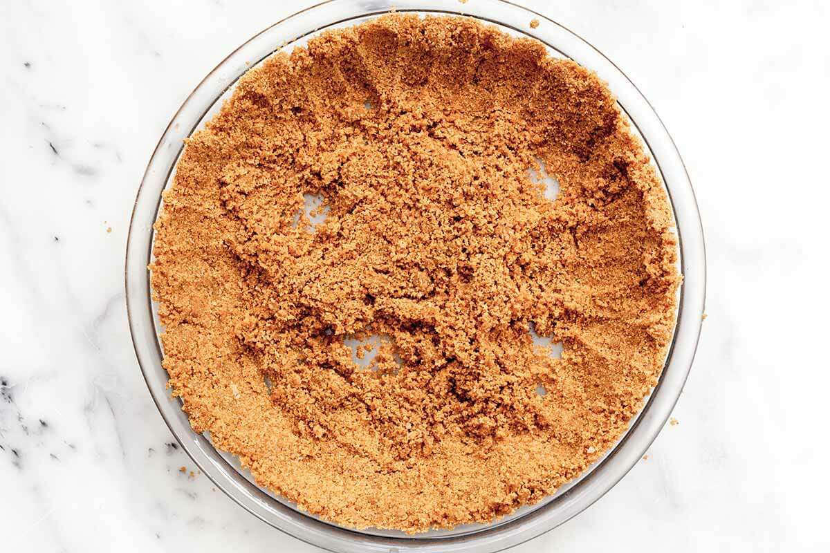 Homemade Graham Cracker Pie Crust press the crust into the pan