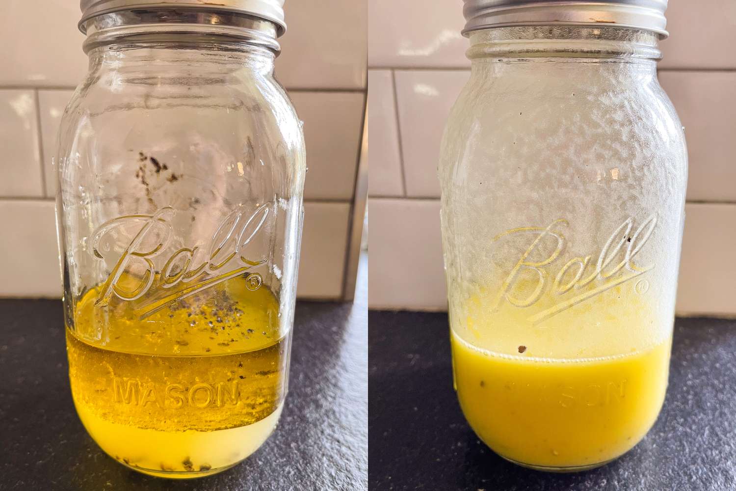 Dressings in a Ball jar